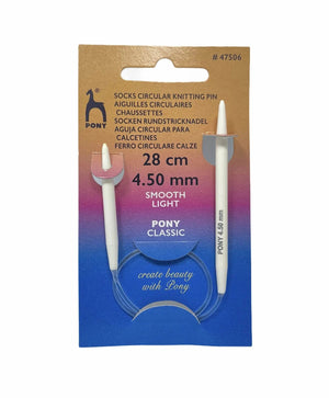 FERRI CIRCOLARI Calze 28 CM - Pony - Colore: 4,5 mm - Lunghi 28 Cm - by LacariaRicami.Store