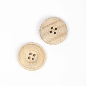 Bottone LEGNO DI FAGGIO - Colore: 25 mm - by LacariaRicami.Store