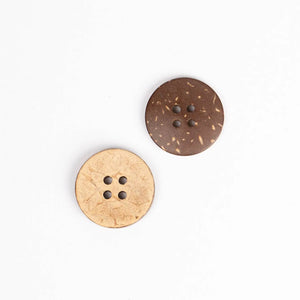 Bottone In Legno Di NOCE DI COCCO – 20mm - Colore: - by LacariaRicami.Store