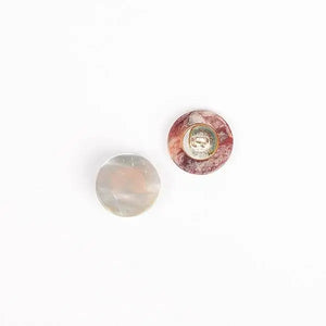 Bottone Di Conchiglia CON ANELLO - Colore: 15mm - by LacariaRicami.Store