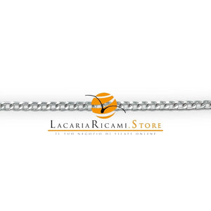 CATENA per Borse - LacariaRicami.Store - 530 ALLUMINIO DIAMANTATA - 4 mm ARGENTO