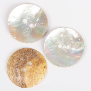 Bottone Di Conchiglia CONCAVO – 34mm - Colore: - by LacariaRicami.Store
