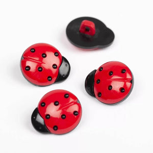 Bottone COCCINELLA - 14/18mm - Colore: 18 mm - by LacariaRicami.Store