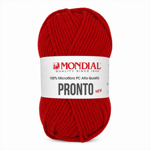 Lana PRONTO NEW - MONDIAL - Colore: 563 - ROSSO MALBORO - by LacariaRicami.Store