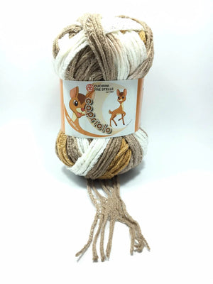 LANA CAPRIOLO - Cucirini Tre Stelle - Colore: 601 - MARRONCINO MULTICOLOR - by LacariaRicami.Store