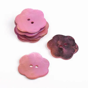 Bottone Di Conchiglia FIORE - 25mm - Colore: - by LacariaRicami.Store