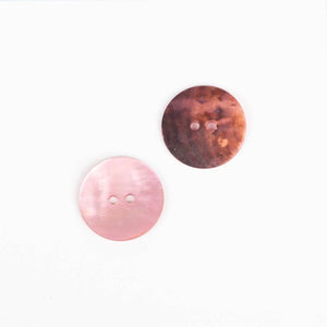 Bottone Di Conchiglia TONDO - 20mm - Colore: ROSA - by LacariaRicami.Store