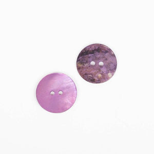 Bottone Di Conchiglia TONDO - 20mm - Colore: VIOLA - by LacariaRicami.Store