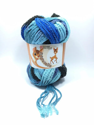 LANA CAPRIOLO - Cucirini Tre Stelle - Colore: 609 - BLU MULTICOLOR - by LacariaRicami.Store