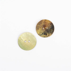Bottone Di Conchiglia TONDO - 20mm - Colore: VERDE - by LacariaRicami.Store