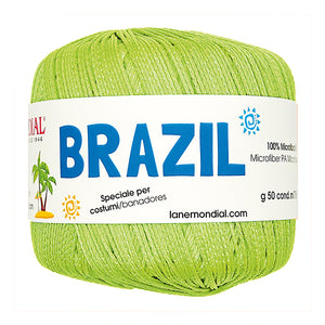Cotone Brazil - MONDIAL - Colore: 614 - VERDE NEON - by LacariaRicami.Store