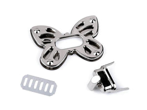 CHIUSURA a girello per BORSA – 37 x 52 mm – FARFALLA - - LacariaRicami.Store