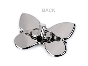 CHIUSURA a girello per BORSA – 37 x 52 mm – FARFALLA - - LacariaRicami.Store