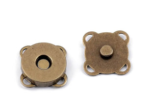 Bottone Magnetico a Cucire 14 mm - Colore: BRONZO - by LacariaRicami.Store