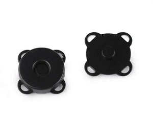 Bottone Magnetico a Cucire 14 mm - Colore: NERO - by LacariaRicami.Store