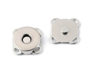 Bottone Magnetico a Cucire 14 mm - Colore: ARGENTO - by LacariaRicami.Store