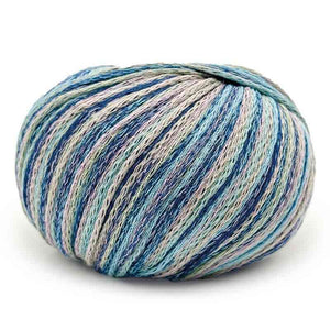 Cotone GAUDI - MONDIAL 658 - BLU AZZURRO VERDINO GLICINE - LacariaRicami.Store