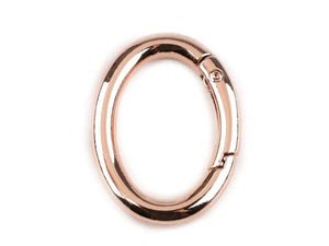 MOSCHETTONE OVALE 28X38 mm - Colore: ORO ROSA - by LacariaRicami.Store