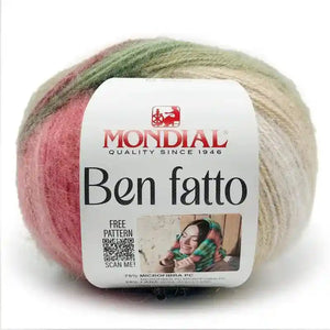 Lana BEN FATTO - MONDIAL 773 - MATTONE BEIGE VERDE - LacariaRicami.Store