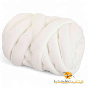 Filato Imbottito MARSHMALLOW - Colore: 810894 - VELVET BIANCO - by LacariaRicami.Store