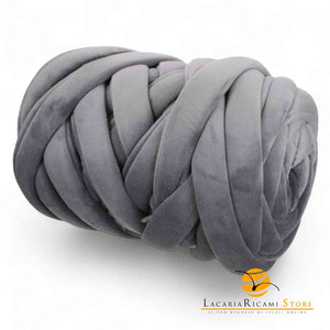 Filato Imbottito MARSHMALLOW - Colore: 810903 - VELVET GRIGIO - by LacariaRicami.Store