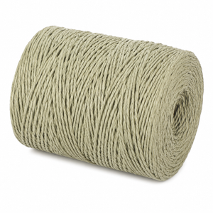 Gomitolo di RAFIA Ritorta - Colore: VERDE OLIVA - by LacariaRicami.Store