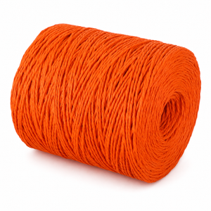 Gomitolo di RAFIA Ritorta - Colore: ARANCIONE - by LacariaRicami.Store