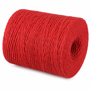Gomitolo di RAFIA Ritorta - Colore: ROSSO - by LacariaRicami.Store