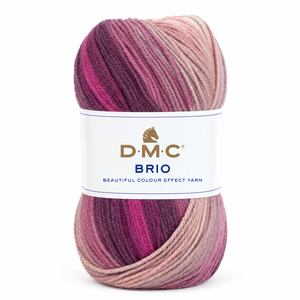 Lana Brio - DMC - Colore: 431 - MAGENTA VIOLA ROSA MIX - by LacariaRicami.Store