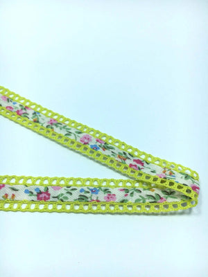PASSANASTRO + NASTRO 8371 - 13 mm - Colore: 8371 267 FT6 - VERDE ACIDO - by LacariaRicami.Store