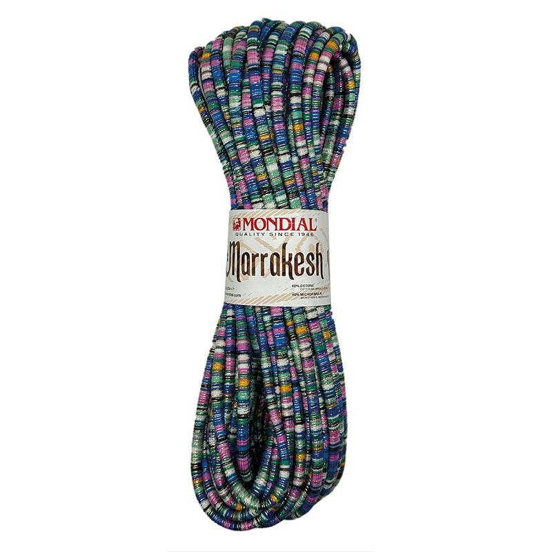 Cotone MARRAKESH - MONDIAL - 841 - BLU/ROSA/VERDE/GIALLO - LacariaRicami.Store