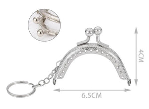 CLIK CLAK Portamonete 6,5 Cm - Colore: 6.5x4 Cm - ARGENTO - by LacariaRicami.Store