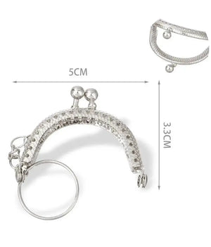 CLIK CLAK PortaChiavi 5 Cm - Colore: 843962 - 5 Cm ARGENTO - by LacariaRicami.Store