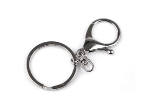 MOSCHETTONE Portachiavi Con Anello - Colore: NICKEL - by LacariaRicami.Store