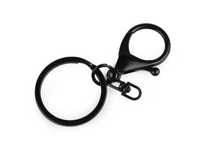 MOSCHETTONE Portachiavi Con Anello - Colore: NERO - by LacariaRicami.Store