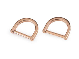 Passanti Metallici 22x26 mm - Colore: ORO ROSA - by LacariaRicami.Store