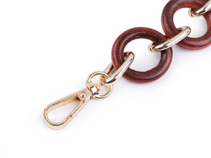 Manici in legno per borse con moschettoni - 50 cm - - LacariaRicami.Store