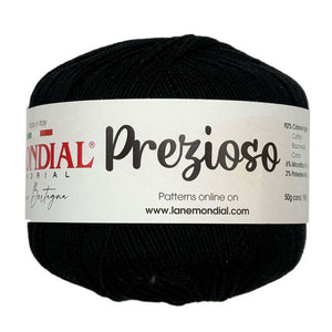 Cotone PREZIOSO - MONDIAL - Colore: 899 - NERO - by LacariaRicami.Store