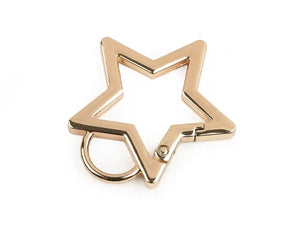 Moschettoni Con Aggancio a STELLA 42x46 mm - Colore: ORO ROSA - by LacariaRicami.Store