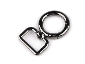 Moschettoni Con Aggancio TONDO 28x46 mm - Colore: ANTRACITE - by LacariaRicami.Store