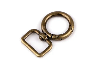 Moschettoni Con Aggancio TONDO 28x46 mm - Colore: BRONZO - by LacariaRicami.Store