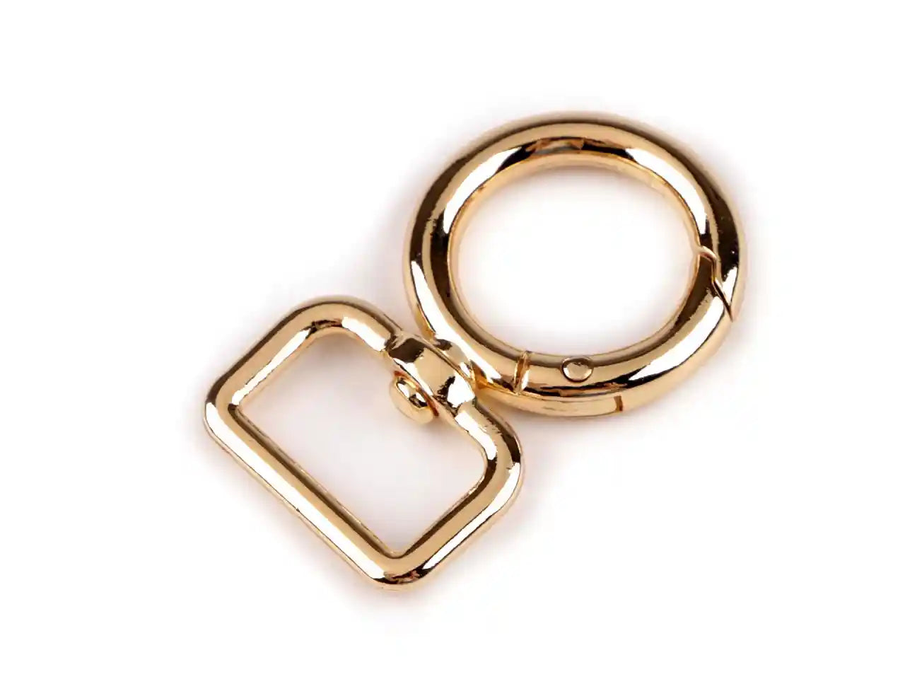 Moschettoni Con Aggancio TONDO 28x46 mm ORO - LacariaRicami.Store