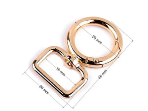 Moschettoni Con Aggancio TONDO 28x46 mm - Colore: - by LacariaRicami.Store