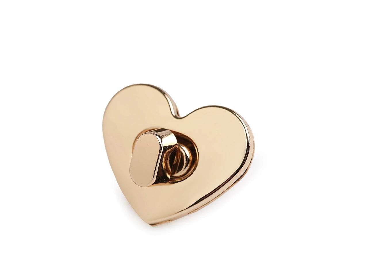 CHIUSURA a girello per BORSA - 32 x 26 mm - CUORE - - LacariaRicami.Store