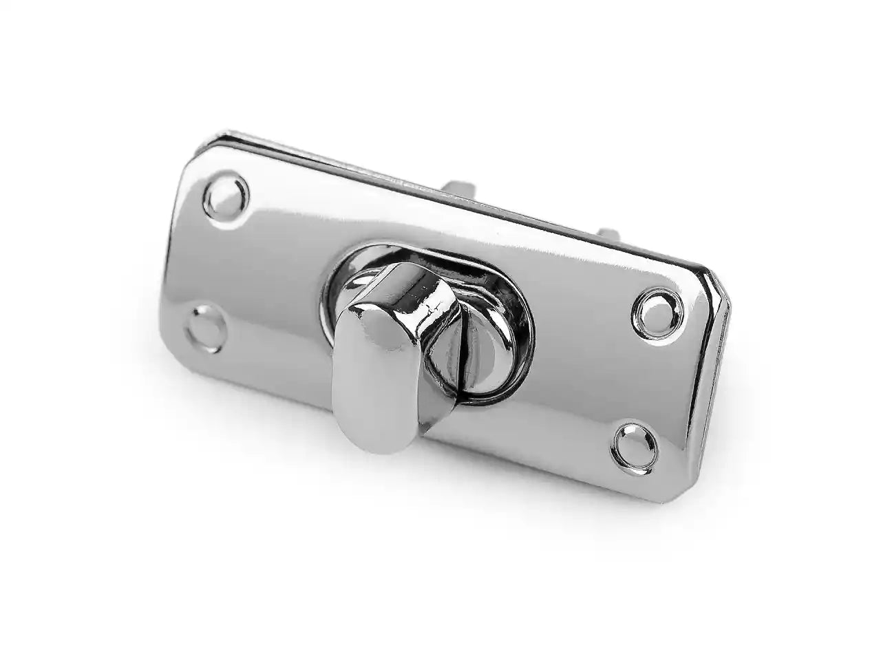 CHIUSURA a girello per BORSA - 17 x 43 mm - Colore: ARGENTO - by LacariaRicami.Store
