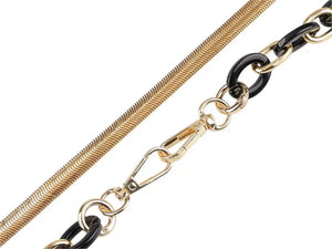 Catena per Borsa 90 Cm ORO - NERO - LacariaRicami.Store