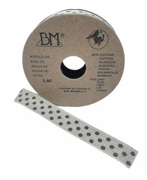 NASTRI-RIBBON Passamanerie - Colore: A POIS PICCOLO - MARRONE - by LacariaRicami.Store