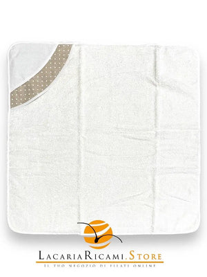 ACCAPPATOIO In Spugna con Tela Aida Ricamabile 75x75cm - Colore: PANNA - by LacariaRicami.Store