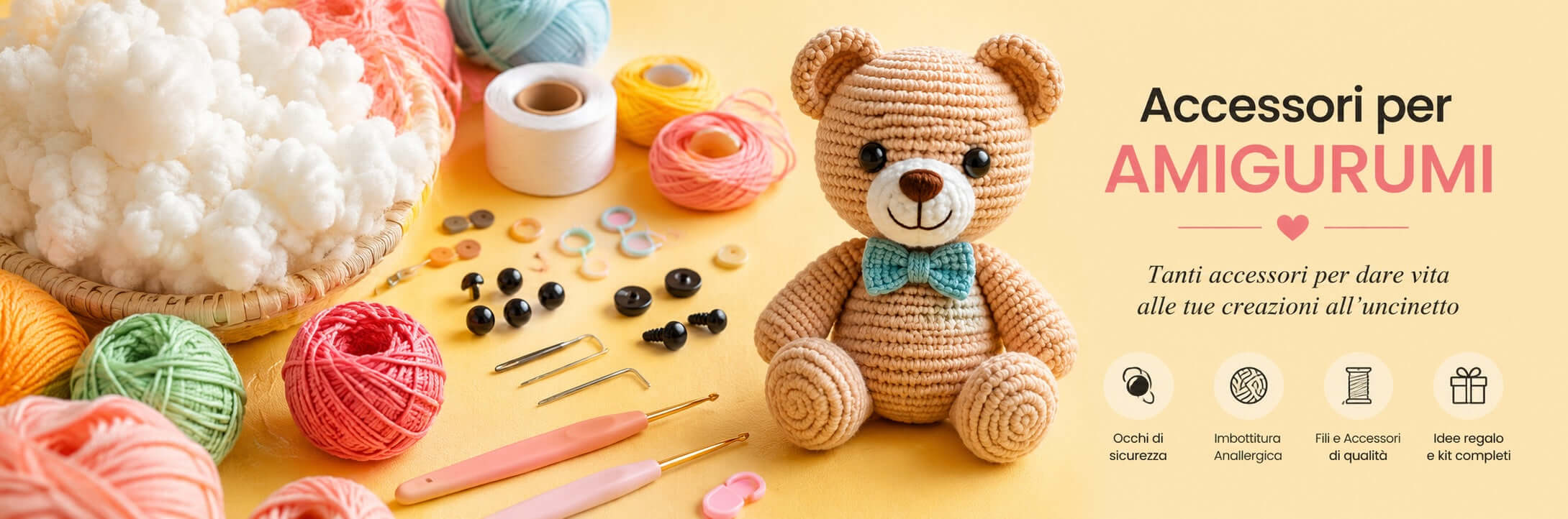 Accessori amigurumi – occhi di sicurezza e imbottitura anallergica