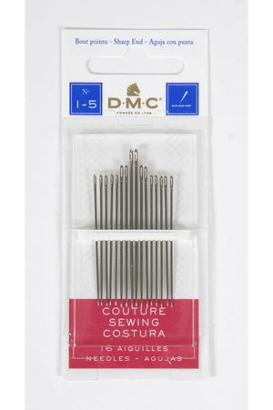 AGHI Cucito Con Punta - DMC - Colore: 1770 1 - 16 aghi assortiti misura 1-5 - by LacariaRicami.Store
